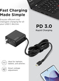 GaN Lenovo 65W USB-C Wall Adapter 2p 4x21l54608 gx21l58554 5A11J75648
