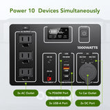 OKMO G1000 Portable Power Station 1000W 300000mAh 1110Wh Backup Battery 200W