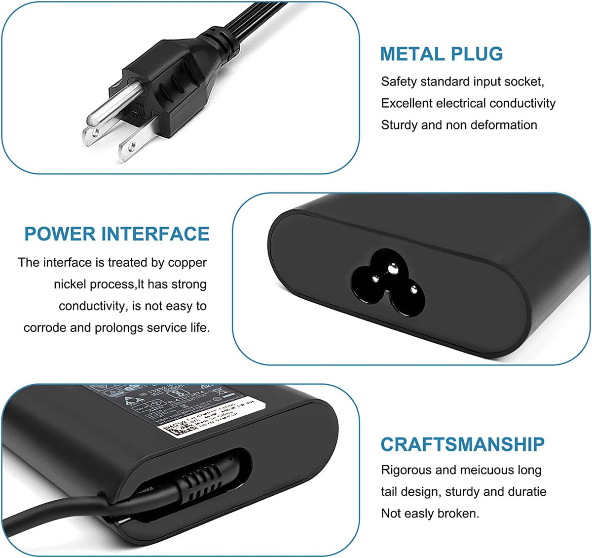 130w Dell Latitude 5531 5530 P104F charger usb-c