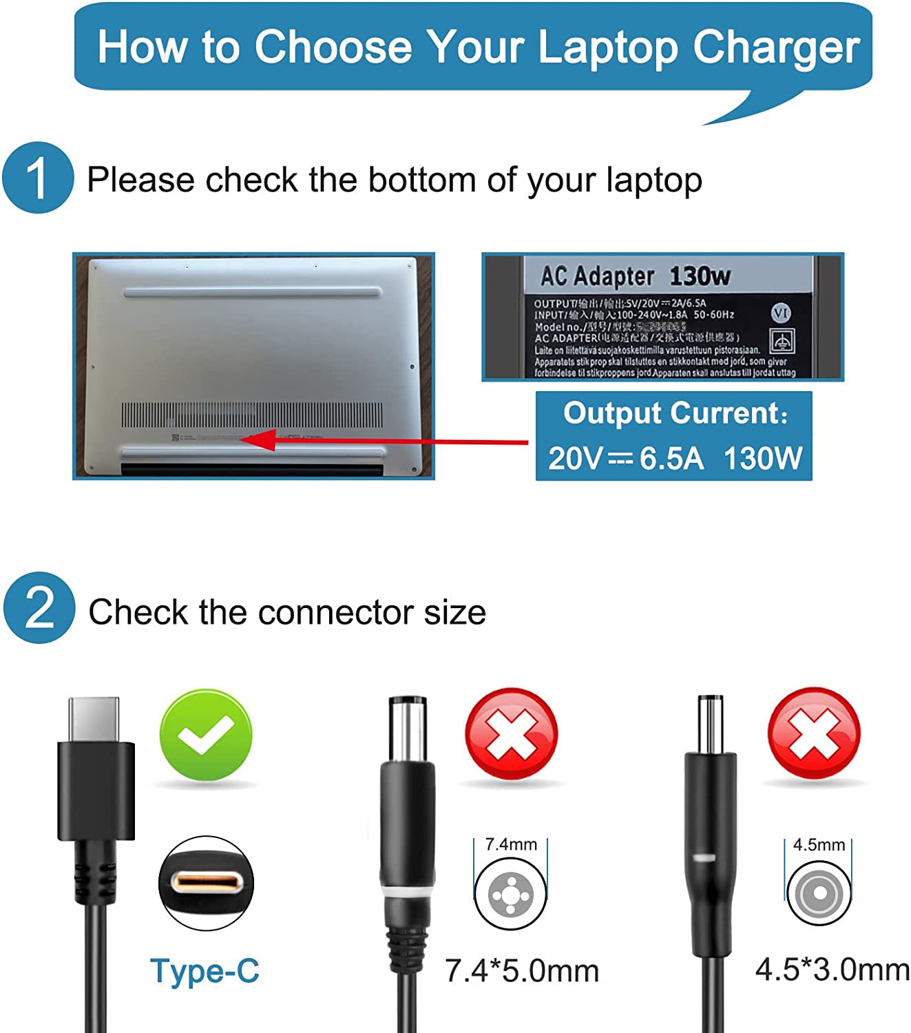 130w Dell Inspiron 16 Plus 7620 P117F charger usb-c