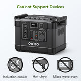 OKMO G1000 Portable Power Station 1000W 300000mAh 1110Wh Backup Battery 200W