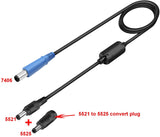 Plug Power Cable 12V 24V DC Power Cord 5.5 x 2.1mm Male to DC7406 for resmed S60 S10 Series DS700 DS500