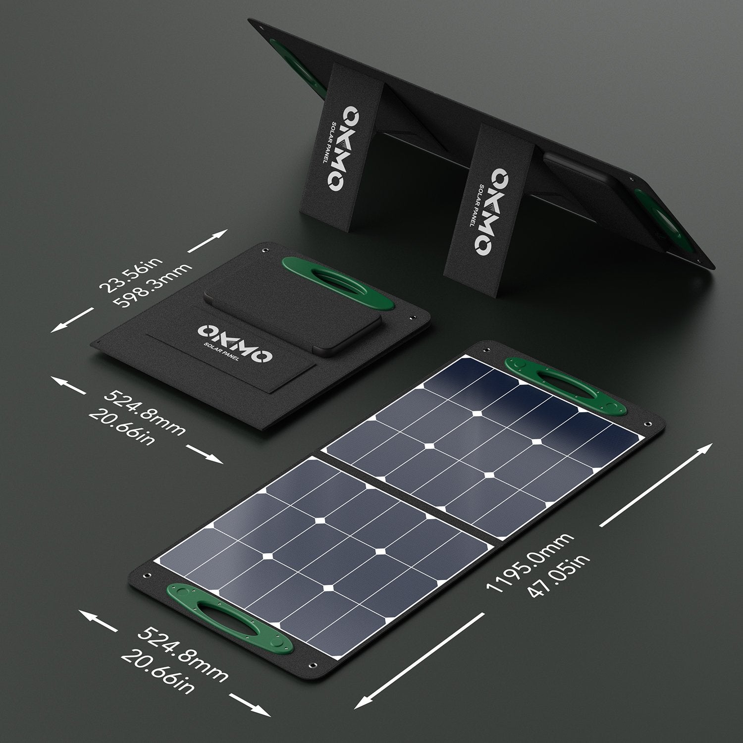100W Portable Solar Panel, 100 Watt 20V Monocrystalline Foldable Solar Charger For Power Station,23.7% High Efficiency For Campi