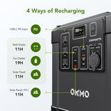 G2000 OKMO Portable Power Station 2000W 600000mAh 2220Wh Backup Portable Generator