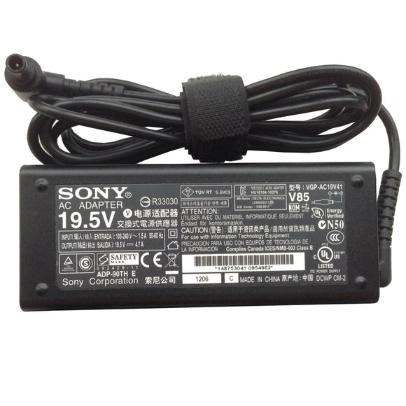 Max 90W Sony charger for Sony VGP-AC19V60 VGP-AC19V59 19.5V 4.7a AC adapter power supply