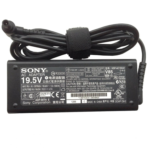 Sony Vaio VPCSB1A9E VPCSE1L1E 19.5V 4.7a AC adapter power supply